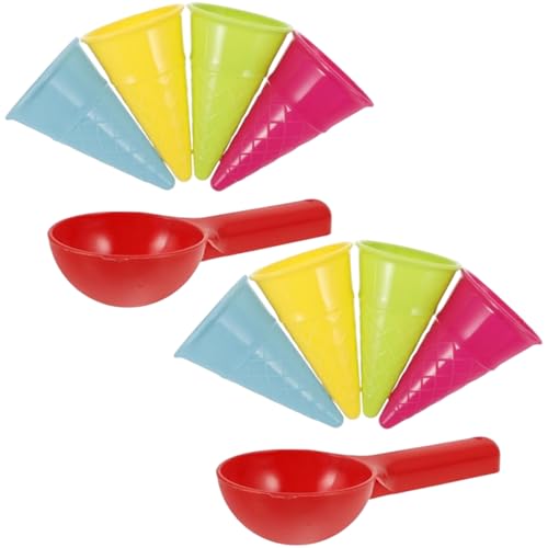 Xoeryoy 10pcs Strandspielzeug, farbenfrohe Plastiksandspielzeug, Bildungs- und lustige Eiscremekegel & Schaufelformen für Kinder, Dessertliebhaber Xoeryoy 10pcs Strandspielzeug, farbenfrohe Plastiksandspielzeug, Bildungs- und lustige Eiscremekegel & Schaufelformen für Kinder, Dessertliebhaber von Xoeryoy