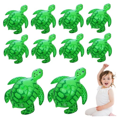 Xoeryoy 10pcs Turtle Ballon 19.7x15.75x9.8in Süßes Cartoon Leuchten realistischer Meeresschildkrötenballon aufblasbare Tiere Geschenk für Partyzubehör Kindergartenaktivitäten && von Xoeryoy