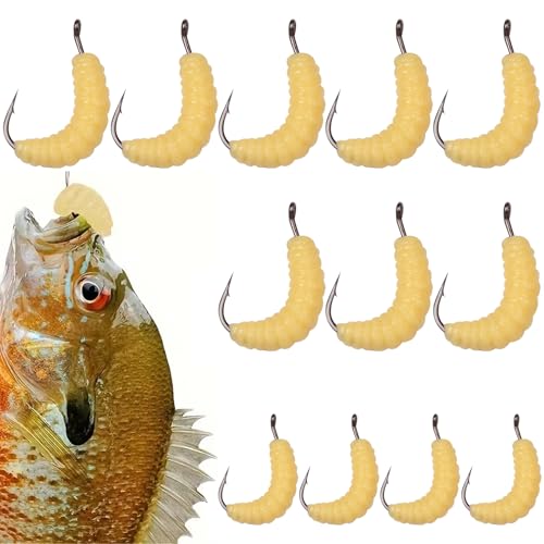 Xoeryoy 12 -pcs gefälschte Würmer, künstliche realistische Plastikfischereiwürmer mit Haken, 21 -mm -Fischereiköder für Süßwassersal Xoeryoy 12 -pcs gefälschte Würmer, künstliche realistische Plastikfischereiwürmer mit Haken, 21 -mm -Fischereiköder für Süßwassersal von Xoeryoy