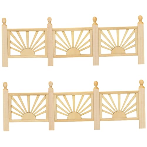 Xoeryoy 2pcs Dollhouse Zaun, Holzmöbel Zaun 1:12 Puppenhauszubehör, Simulation Holz Mini Möbel für DIY Fairy Garden Rasen Hinterhof von Xoeryoy
