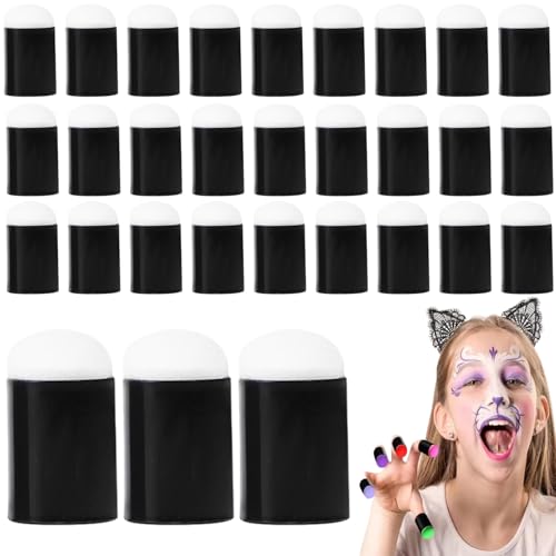 Xoeryoy 30pcs Fingerschwamm Dauber, waschbare Farbdämpfer, Fingerschwamm für Kartenherstellung, Malerei, DIY -Kunst von Xoeryoy