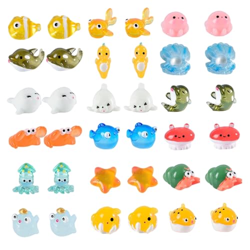 Xoeryoy 36pcs Mini Harztiere, 18 Stile wasserdichte Meerestiere Figuren für Garten Mikrolandschaft Aquarium Fischtank Topf Puppenhaus Dekor Geschenke Xoeryoy 36pcs Mini Harztiere, 18 Stile wasserdichte Meerestiere Figuren für Garten Mikrolandschaft Aquarium Fischtank Topf Puppenhaus Dekor Geschenke von Xoeryoy