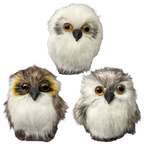 Xoeryoy 3pcs gefüllte Eulenplüschspielzeug, kleine süße gefüllte Eulenspielzeug Ornamente, weiches Flauschiges Plüschtier für Home Car Dekoration, Kinder und Frauen Geschenke Xoeryoy 3pcs gefüllte Eulenplüschspielzeug, kleine süße gefüllte Eulenspielzeug Ornamente, weiches Flauschiges Plüschtier für Home Car Dekoration, Kinder und Frauen Geschenke von Xoeryoy