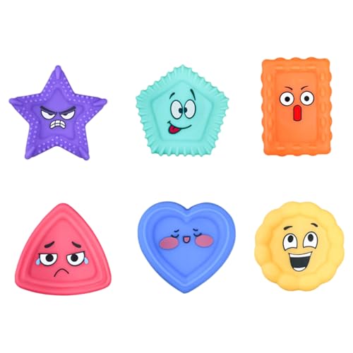 Xoeryoy 6pcs/Set zappern Spielzeug Super weiche Textur Sensorische stresslebende Spielzeug sicher Fun Sorge Stone für Angstlinderung von Xoeryoy