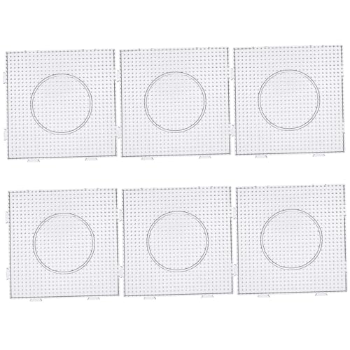 Xoeryoy 6pcs Pegboard, 5, 7 x 5, 7 Zoll Plastiksicherung Perlen Kit, 2, 6 mm Perlenschmelzhandwerk für Kinder von Xoeryoy