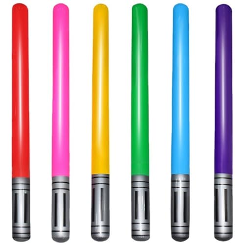 Xoeryoy 6pcs aufblasbare Lichtsaber 35 Zoll PVC aufblasbare Lichtsaber für Kinder sicher und lustige Lichtschwertschale Geschenke für Partydekorationen Xoeryoy 6pcs aufblasbare Lichtsaber 35 Zoll PVC aufblasbare Lichtsaber für Kinder sicher und lustige Lichtschwertschale Geschenke für Partydekorationen von Xoeryoy