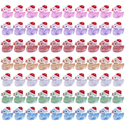 Xoeryoy 70pcs leuchten in den dunklen Enten mit Weihnachtshut, farbenfrohe dekorative leuchtende Mini -Harz -Enten für Micro Landscape Fairy Garden Aquarium Dollhouse Xoeryoy 70pcs leuchten in den dunklen Enten mit Weihnachtshut, farbenfrohe dekorative leuchtende Mini -Harz -Enten für Micro Landscape Fairy Garden Aquarium Dollhouse von Xoeryoy