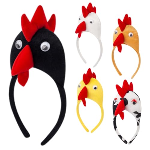 Xoeryoy Animal Stirnbänder 5pcs niedliche Plüschhuhn -Stirnband Elastizität Cosplay lustige Stirnbänder für Erwachsene Kinder Haarzubehör Foto Requisiten Xoeryoy Animal Stirnbänder 5pcs niedliche Plüschhuhn -Stirnband Elastizität Cosplay lustige Stirnbänder für Erwachsene Kinder Haarzubehör Foto Requisiten von Xoeryoy