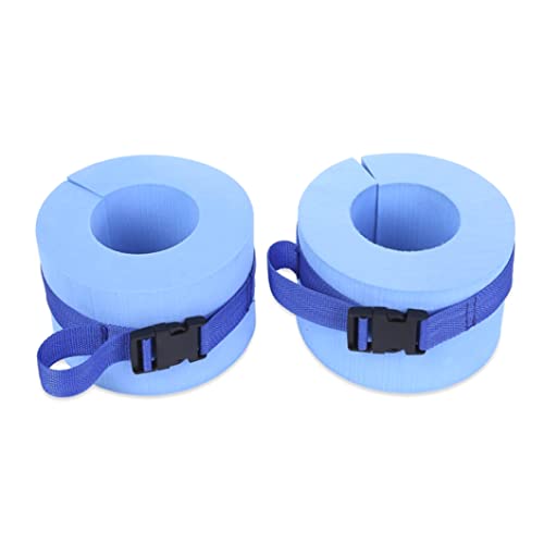 Xoeryoy Aquatische Armbinden Set von 2 Schaumschwimmwaffen Aqua Aerobics Geräte Fitness Übungs Knöchelarmgurte mit Schnellschnalle für Schwimmtraining (blau) von Xoeryoy