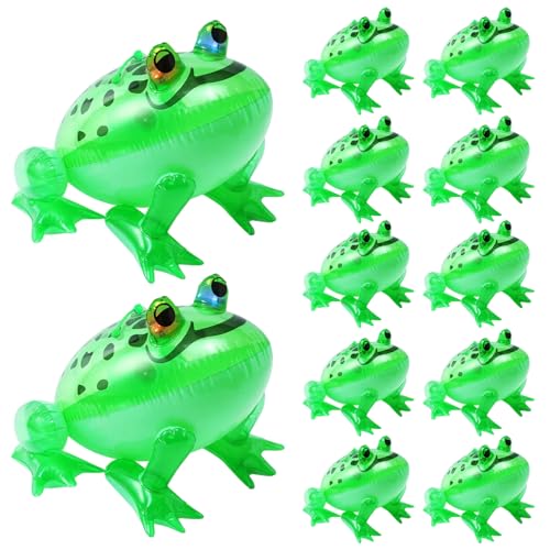 Xoeryoy Aufblasbarer Frosch 12PCs leuchten realistischer Froschballon PVC aufblasbare Tiere mit elastischer Schnur 7.9x7.9x3.9in Quietschende Blowt -Tiere # Xoeryoy Aufblasbarer Frosch 12PCs leuchten realistischer Froschballon PVC aufblasbare Tiere mit elastischer Schnur 7.9x7.9x3.9in Quietschende Blowt -Tiere # von Xoeryoy