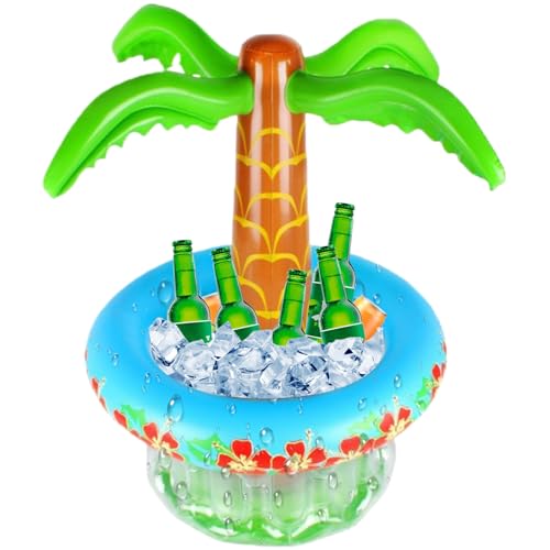 Xoeryoy Aufblasbarer Palmenkühler 18x25, 6 Zoll Cartoon Hochleistungsblattkühler mit versiegeltem Ventil lebendiger verdickter Sommerpalme für Strandpool -Party von Xoeryoy