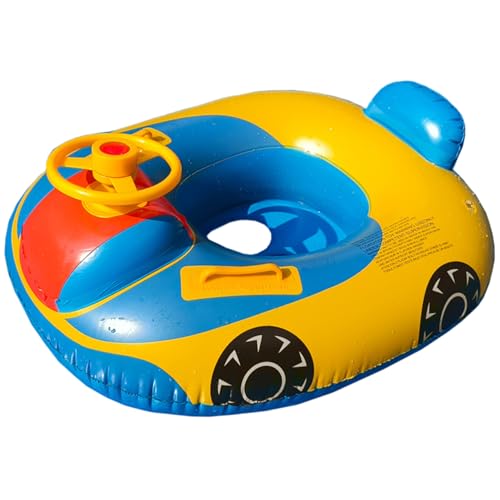 Xoeryoy Baby Swimmingpool schwimmt, aufblasbarer Autopool Schwimmen mit Lenkradhorn, Schwimmen mit 2 Griffen für 0-4 Jahre, innerhalb von 33 Pfund Mädchen Jungen && von Xoeryoy