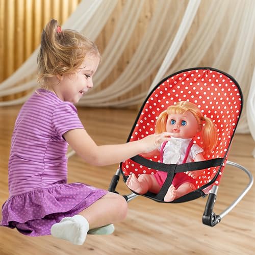 Xoeryoy Babypuppenwagen 10x15x13 süßer Schaukelstuhl Babypuppenzubehör tun Spielen Spielzeuggeschenke für Jungen und Mädchen von Xoeryoy
