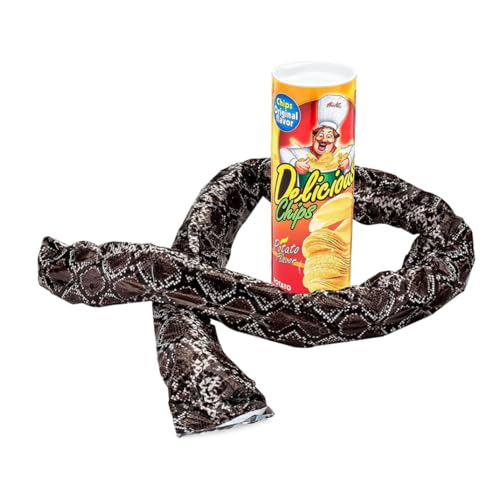 Xoeryoy Die Originale Schlange in einem Kartoffelchip kann Streich-Funny-Klassische Schlange in einem Dose Streich für Kinder, beängstigend Trick Gag Toy von Xoeryoy