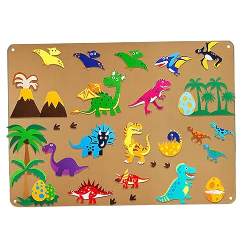 Xoeryoy Filzbesetzte Buch niedlicher Cartoon Dinosaurier -Thema Entwicklungsbaby -Aktivitätsbuch für Vorschule, Kindergarten, Homeschool Xoeryoy Filzbesetzte Buch niedlicher Cartoon Dinosaurier -Thema Entwicklungsbaby -Aktivitätsbuch für Vorschule, Kindergarten, Homeschool von Xoeryoy