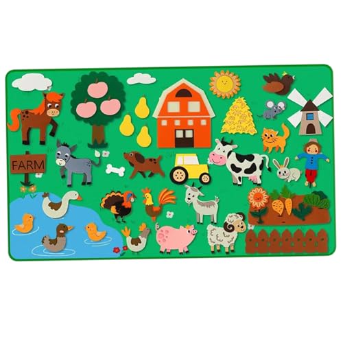 Xoeryoy Filzbrettgeschichte Sets, Nutztiere Fish Baby Aktivität Buch Early Lernen interaktive Hänge Wandaktivitäten für Kleinkinder Kinder && Xoeryoy Filzbrettgeschichte Sets, Nutztiere Fish Baby Aktivität Buch Early Lernen interaktive Hänge Wandaktivitäten für Kleinkinder Kinder && von Xoeryoy