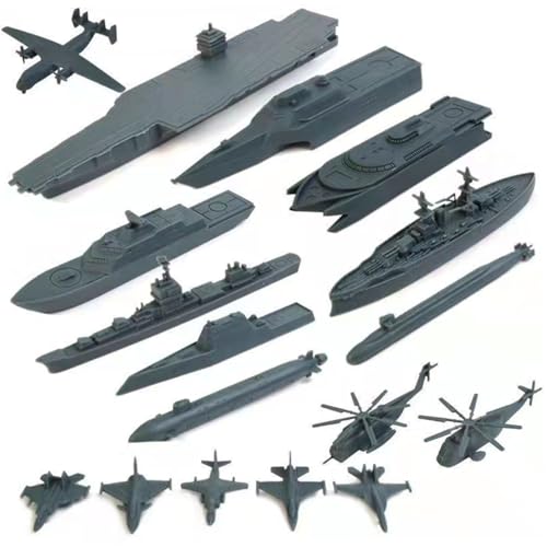 Xoeryoy Flugzeug für Flugzeugträger, 17pcs Plastic Army -Spielzeug umfasst Kleinkampfflugzeuge, Schlachtschiffe, U -Boot und mehr für Jungen und Mädchen Kindergeschenke von Xoeryoy