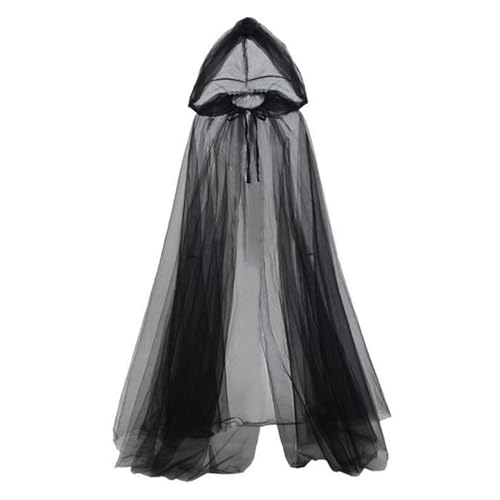 Xoeryoy Frauen Halloween Kostüme, Erwachsene in voller Länge Schiere Umhang mit übergroßer Hood Halloween Ghost Cosplay Kostüm Umhan von Xoeryoy