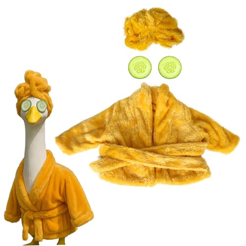 Xoeryoy Gäste Outfits Halloween Veranda Gäste Outfits umfassen Bademantelhut und Gurkenaugenmaske für die Rasendekoration im Freien im Freien Xoeryoy Gäste Outfits Halloween Veranda Gäste Outfits umfassen Bademantelhut und Gurkenaugenmaske für die Rasendekoration im Freien im Freien von Xoeryoy