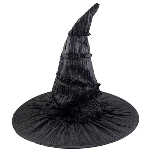 Xoeryoy Hexenhut 15.8x11.8 Ruched Wizard Hut Black Cap Witch Kostüm für Halloween Party Maskerade Cosplay Xoeryoy Hexenhut 15.8x11.8 Ruched Wizard Hut Black Cap Witch Kostüm für Halloween Party Maskerade Cosplay von Xoeryoy