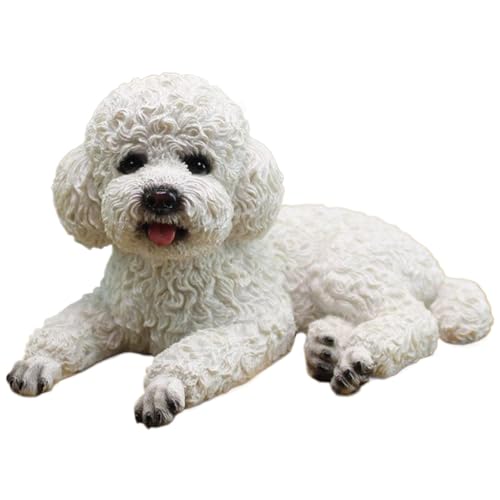Xoeryoy Hundestatue 5.5x3.2x3.4 Zoll realistische Lügenhaltung Teddy Hund Figuren entzückende und ausdrucksstark von Xoeryoy