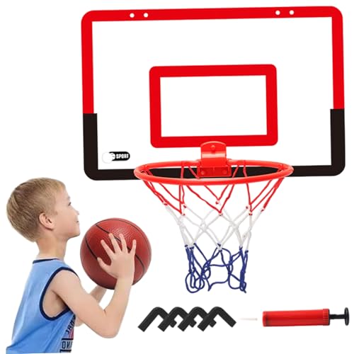 Xoeryoy Mini-Hoop, PVC Abnehmbarer Mini-Basketball mit Pumpe und 4 Haken, Wand montierter Basketball-Hoop für Kinder 3+ von Xoeryoy