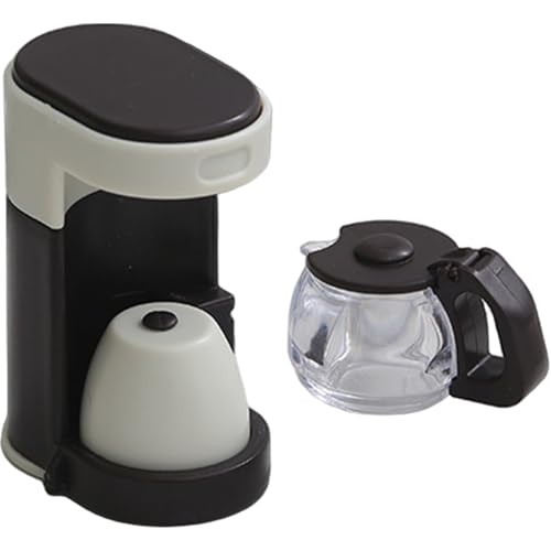 Xoeryoy Miniatur -Kaffeemaschine mit Kaffeekanne 1:12 Puppenhauszubehör DIY Friendly Decorative Dollhouse Miniaturen für Küche von Xoeryoy