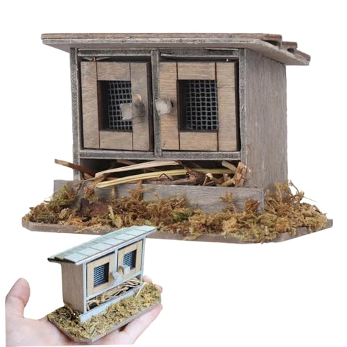 Xoeryoy Miniaturpuppenhauszubehör, simuliertes Hühnchennest 1:12 Puppenhauszubehör, Holzmini House für DIY Doll Garden Yard Dekoration Xoeryoy Miniaturpuppenhauszubehör, simuliertes Hühnchennest 1:12 Puppenhauszubehör, Holzmini House für DIY Doll Garden Yard Dekoration von Xoeryoy