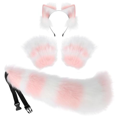 Xoeryoy Pelziges Kostüm, Fox -Kostüm -Set enthält elastische Fuchs -Ohren -Stirnband, Flauschige Pfotenhandschuhe und einen biegbare Xoeryoy Pelziges Kostüm, Fox -Kostüm -Set enthält elastische Fuchs -Ohren -Stirnband, Flauschige Pfotenhandschuhe und einen biegbare von Xoeryoy