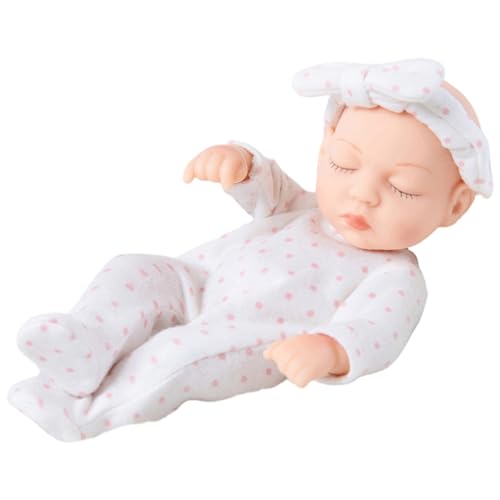 Xoeryoy Realistische Babypuppe, 7 Zoll Ganzkörper Weiches Silikon -Babypuppen -Pyjama, Mädchengeschenke für Gesellschaft von Xoeryoy