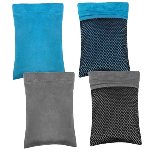 Xoeryoy Sandentferner für Strand 4PCS Sandbildschirm Remover Hautfreundlicher kostenloser Strandtasche für Urlaub Camping Reise Reise Geschenke Blau und Grau von Xoeryoy