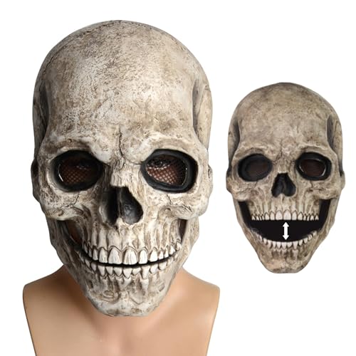 Xoeryoy Scary Halloween Gesichtsabdeckung für mehr als 8 Jahre alte Halloween -Schädelgesichtsabdeckung mit beweglicher Kiefer Volle Xoeryoy Scary Halloween Gesichtsabdeckung für mehr als 8 Jahre alte Halloween -Schädelgesichtsabdeckung mit beweglicher Kiefer Volle von Xoeryoy