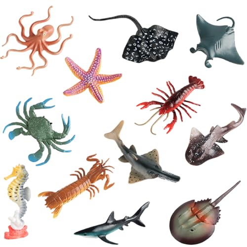 Xoeryoy Sea Animal Figuren 12PCs Verschiedene realistische Plastik -Meerestierspielzeug umfassen Sternenfische, Krabben, Hai und mehr Bildungs- und Lernspielzeug für Kinder Xoeryoy Sea Animal Figuren 12PCs Verschiedene realistische Plastik -Meerestierspielzeug umfassen Sternenfische, Krabben, Hai und mehr Bildungs- und Lernspielzeug für Kinder von Xoeryoy