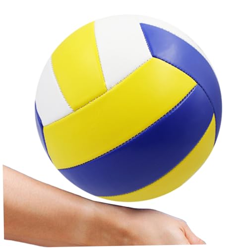 Xoeryoy Soft Volleyball für Spiele/Trainingsgröße 5 Weiche PVC -Volleyball mit Gummifutter und Leck- und Gelb weißer für Schule, Strand, Fitnessstudio von Xoeryoy