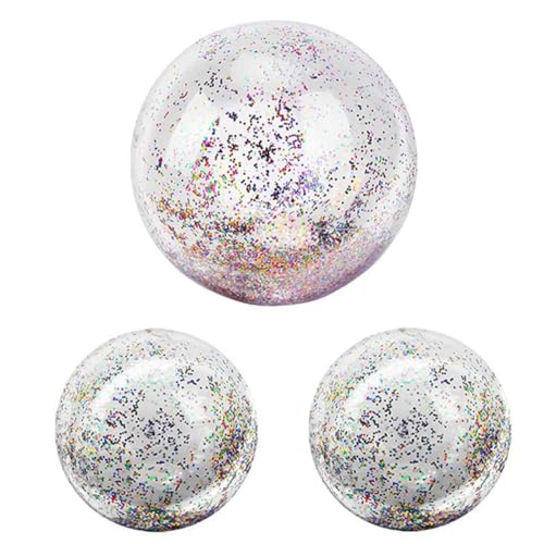 Strandbällchen aufblasbare PVC Glitzer Pool Ball Schwimmbares Konfetti -Bälle 16 Zoll 24 Zoll 3pcs von Xoeryoy
