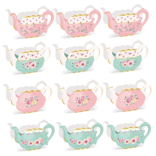 Xoeryoy Tea -Party -Mittelstücke für Tische 12pcs Karton Teekanne Vase Tea Party Dekor DIY freundlich 4 Verschiedene Muster Muttertagdekorationen, Blume Nicht enthalten Xoeryoy Tea -Party -Mittelstücke für Tische 12pcs Karton Teekanne Vase Tea Party Dekor DIY freundlich 4 Verschiedene Muster Muttertagdekorationen, Blume Nicht enthalten von Xoeryoy