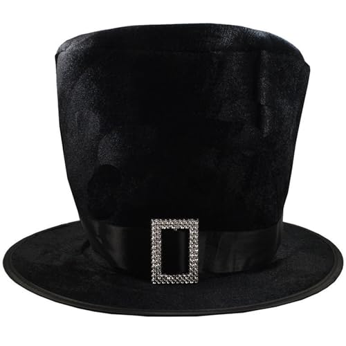 Xoeryoy Top -Hüte für Männer 7, 5 Zoll hohe Schwarze Top -Hut -Größe Zauberer Kostüm -Accessoire für formelle Showman Party Halloween von Xoeryoy