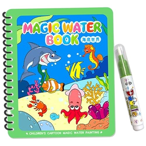 Xoeryoy Wasser Malbuch, wiederverwendbares Unterwasser -Weltfarbenbuch mit Stift, Zeichnen und Anerkennung Kinderspielzeug, lustiges Bildungsspielzeug für Mädchen, Jungen Geschenk Xoeryoy Wasser Malbuch, wiederverwendbares Unterwasser -Weltfarbenbuch mit Stift, Zeichnen und Anerkennung Kinderspielzeug, lustiges Bildungsspielzeug für Mädchen, Jungen Geschenk von Xoeryoy