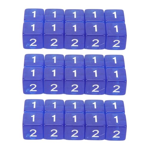 Xolsurg Colored Transparent 6 -Sided Dice Set von 30 kompakten tragbaren Würfelwürfeln für Brettspiele Mathematikspiele (Blau) von Xolsurg