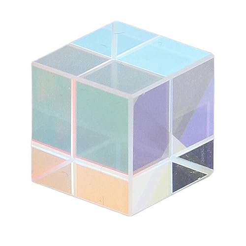 Xolsurg Dichroic Cube Prisma Buntes Glaswürfel optisches Prisma ideal für Physikunterricht Kunstfotografie (12.7 * 12,7 * 12,7 mm) von Xolsurg