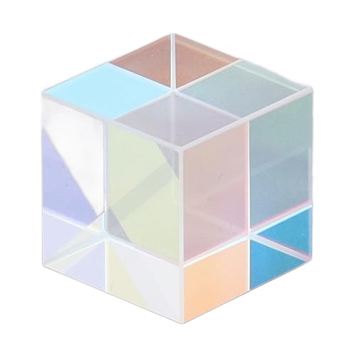 Xolsurg Dichroic Cube Prisma Buntes Glaswürfel optisches Prisma ideal für Physikunterricht Kunstfotografie (18 * 18 * 18mm) von Xolsurg