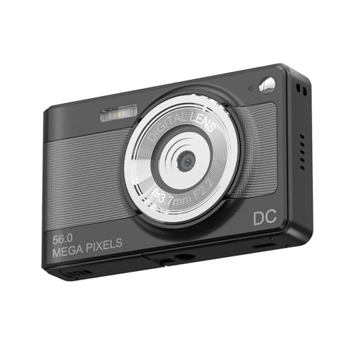 Xolsurg Digitalkamera 1080p Video 56MP Foto 8X Digital Zoom 2 88 Zoll Bildschirm AF Auto Focus Anti-Shake für Kinder Weihnachts (Matt schwarz) von Xolsurg
