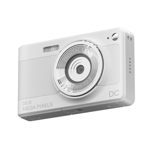 Xolsurg Digitalkamera 1080p Video 56MP Foto 8X Digital Zoom 2 88 Zoll Bildschirm AF Auto Focus Anti-Shake für Kinder Weihnachts (Weiß) von Xolsurg