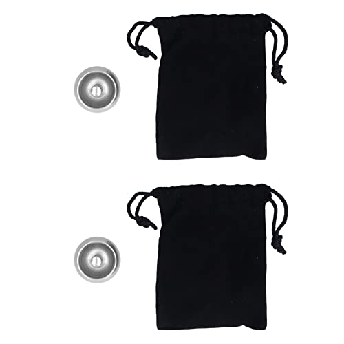 Xolsurg Edelstahl Automatische Flip -Pilzform -Form Gyroscopes Set Exquisite Metall -Top mit Aufbewahrungstasche für Spielzeug, die überall zutreffend sind (Silber) von Xolsurg