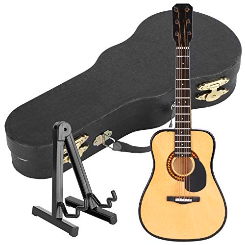 Xolsurg Holzgitarrenmodell -Puppenhausdekoration mit Fall und Stand Xolsurg Holzgitarrenmodell -Puppenhausdekoration mit Fall und Stand von Xolsurg