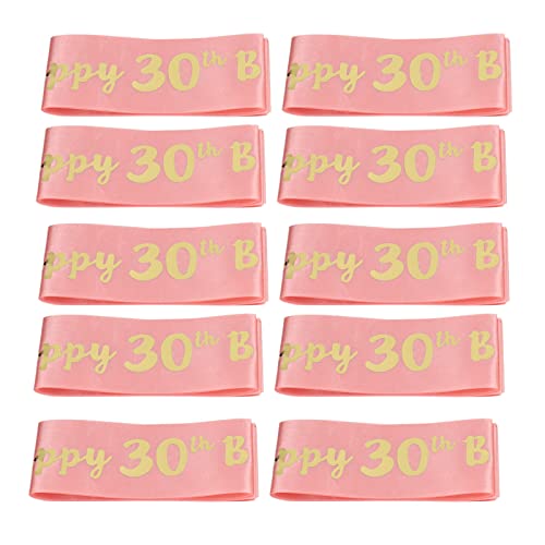 Xolsurg Pink Birthday Schärpe 30. Polyester Großer Buchstaben Happy Light Farben lebendige Frauen von Xolsurg