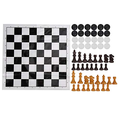Xolsurg Plastic 2 in 1 internationalen Schachentwürfen setzen tragbare Reisespielspielspielzeug intellektuelle Entwicklung für alle Altersgruppen von Xolsurg