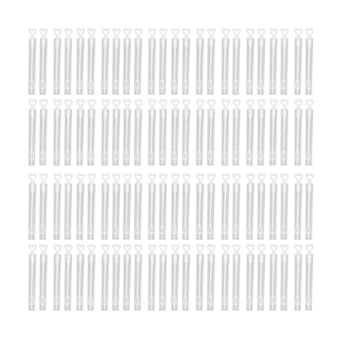 Xolsurg Seifenblasenstäbe, 96 Stück, weiß, transparent, tragbar, ABS-Seifenblasenröhren für Partys und Hochzeiten von Xolsurg