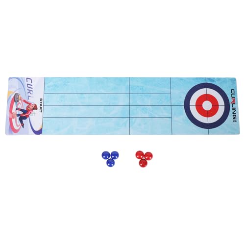 Xolsurg Tabletop Curling Game Fun Compact Curling Brettspiel tragbare Mini -Tabletop -Spiele Spielzeug Kinder Erwachsene Familien Schulreisen von Xolsurg
