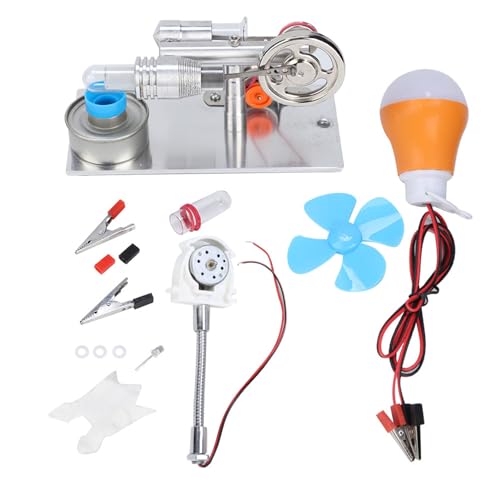 Xolsurg t Typ Lüfter Stirling Motor Miniatur Hot Air Power Generator Physics Labor -Lehrmodell für Bildungsdemonstrationen von Xolsurg